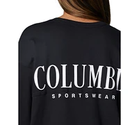 Columbia Women's North Cascades Branded Long-Sleeve Crewneck Cotton Top