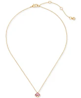 Kate Spade New York Gold-Tone Cubic Zirconia Mini Pendant Necklace, 16"+ 3" extender