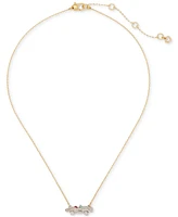 Kate Spade New York Two-Tone Pave Car Mini Pendant Necklace, 16" + 3" extender