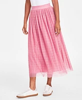 On 34th Women's Pull-On A-Line Tulle Midi Skirt, Created for Macy's