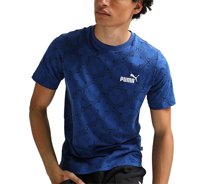 Puma Men's Logomania Allover Logo Print T-Shirt