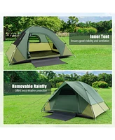 Givimo 2-person Camping Tent w/ Removable Rain Fly and Double-layer Door