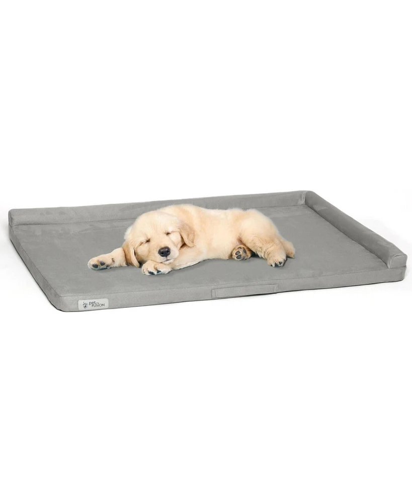 PetFusion PuppyChoice Solid Foam Dog Crate Bed, Grey