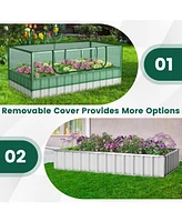 Givimo Galvanized Raised Garden Bed with Greenhouse Cover