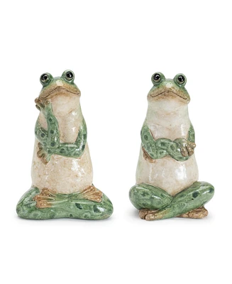 Slickblue Set of 2 Frog Figurines – Charming Decor for Garden and Home