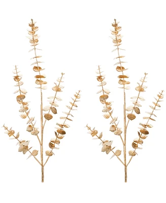 Slickblue Set of 2 Eucalyptus Sprays – Great for Modern Floral Arrangements and Home Decor