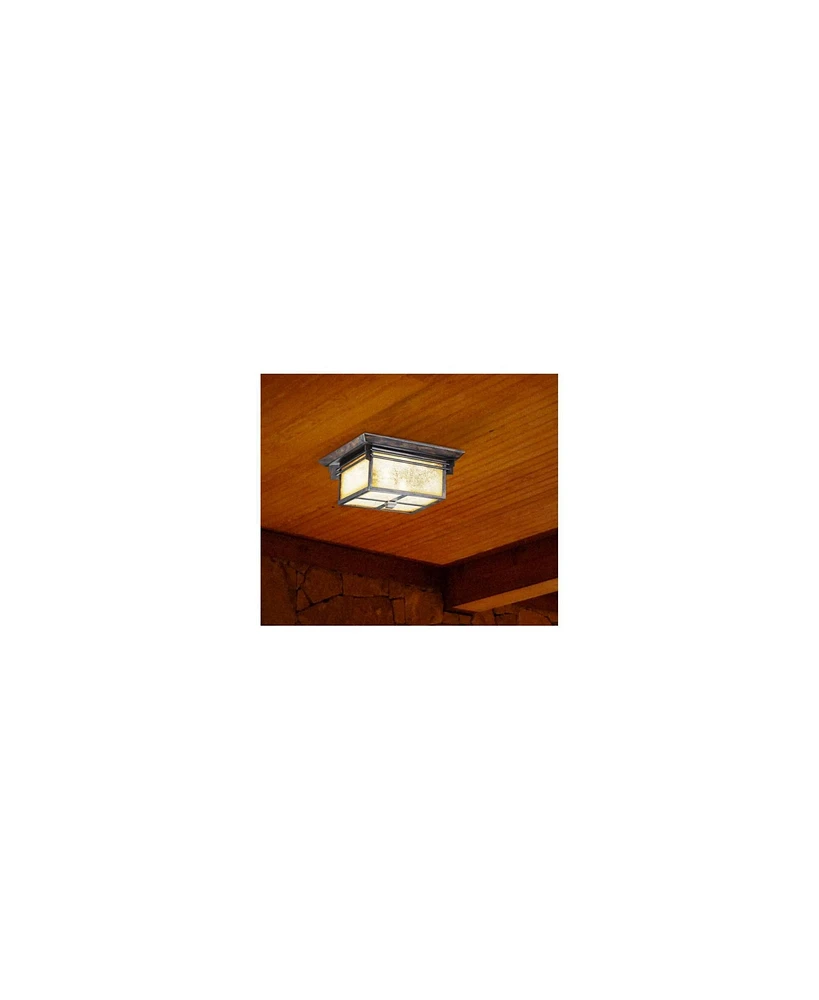 Hickory Point Mission Rustic Outdoor Ceiling Light Flush