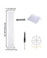 Yescom Patio Umbrella Protective Cover Bag Clear Pvc w/ Zipper for 8 Ft Outdoor Canopy