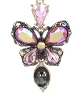 Betsey Johnson Butterfly Mismatch Linear Earrings