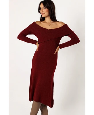 Petal and Pup Women's Deena Off Shoulder Midi Dress