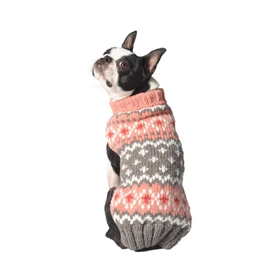 Chilly Dog Peach Fairisle