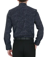Tallia Men's Slim-Fit Paisley Dress Shirt