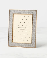 kate spade new york Sitting Pretty Silver Glitter Frame, 5"x 7"