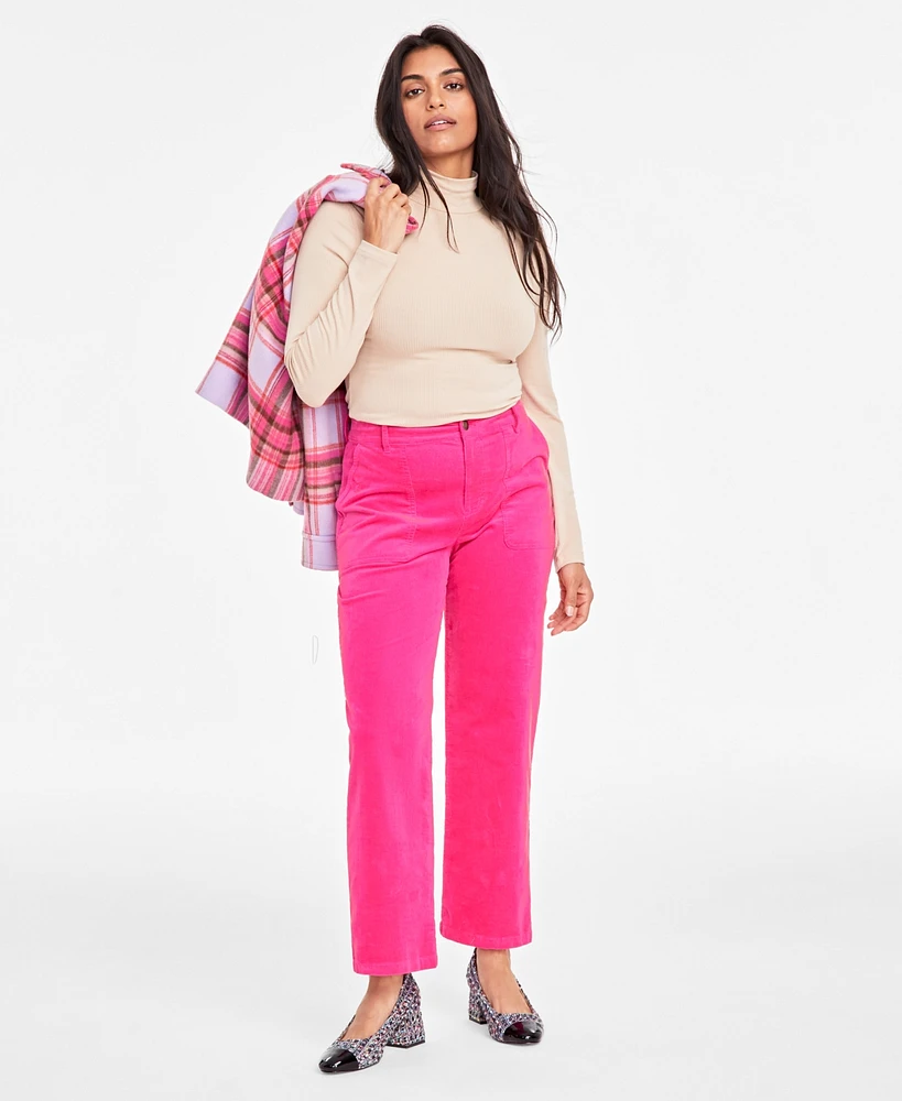 On 34th Women's Corduroy Utility-Pocket Ankle Pants, Created for Macy's