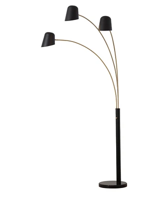 Nova of California Culver 86" 3 Light Steel Dimmer Switch Arc Floor Lamp