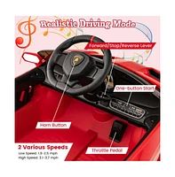 Vebreda 12V Licensed Lamborghini 4WD Kids Ride-on Sports Car with 2.4G Remote