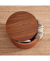 Parker Large Round Coffee Table Storage Ottoman