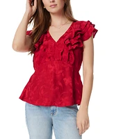 Sam Edelman Women's Maila Ruffle-Trim Peplum Top