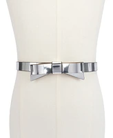 Kate Spade New York Women's 19MM Bow Belt - Mirror Metallic