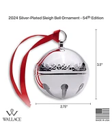 Wallace 2024 Silver Plated Sleigh Bell Ornament, 54th Edition