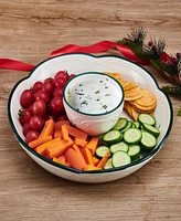 Winterberry Holiday Chip & Dip Bowl