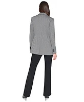 Karl Lagerfeld Paris Women's Striped Notched-Lapel Blazer