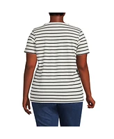 Lands' End Women's Plus Relaxed Supima Cotton Crew Neck T-Shirt