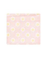 Hudson Baby Infant Girl Cotton Rich Flannel Receiving Blankets, Lemon Daisy, One Size