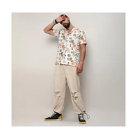 Men's Multicolour Mesh Graphic Shirt
