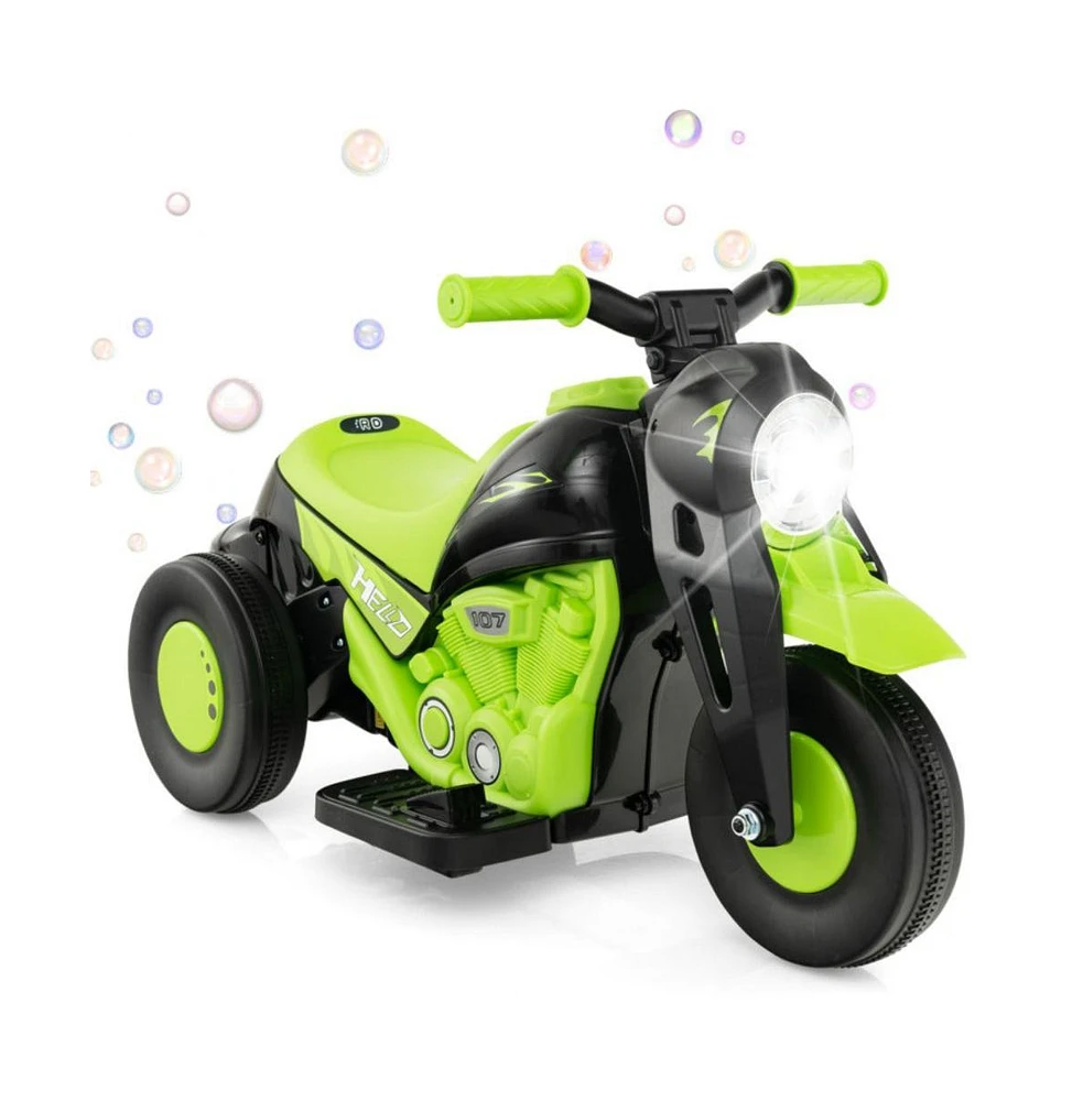 Vebreda 6V Kids Electric Ride on Motorcycle with Bubble Maker and Music