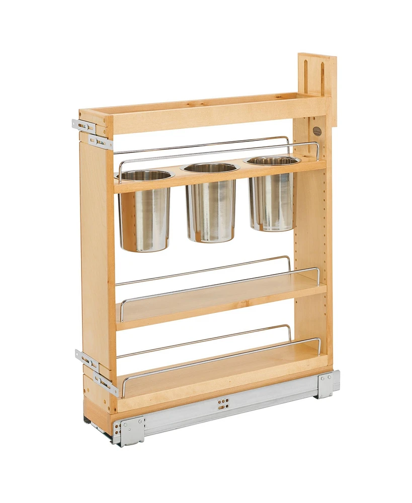 Rev-a-Shelf 5" Pull Out Kitchen Cabinet Organizer w/ Soft-Close, 448UT-BCSC5C