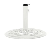 Umbrella Base White 17.3"x17.3"x12.2" Cast Iron