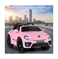 Vebreda Volkswagen Beetle Kids Electric Ride On Car with Remote Control