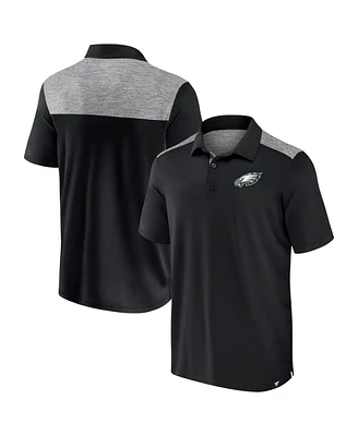 Fanatics Men's Black Philadelphia Eagles Long Shot Polo