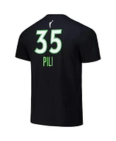 Nike Men's and Women's Alissa Pili Black Minnesota Lynx 2024 Wnba Draft Name Number T-Shirt