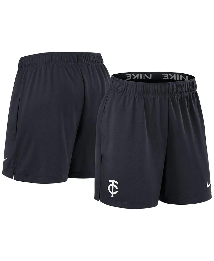 Nike Women's Navy Minnesota Twins Authentic Collection Knit Shorts