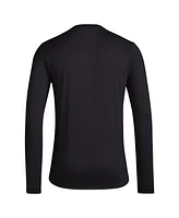 Adidas Men's Black Nebraska Huskers Locker Football Pre-Game Aeroready Long Sleeve T-Shirt