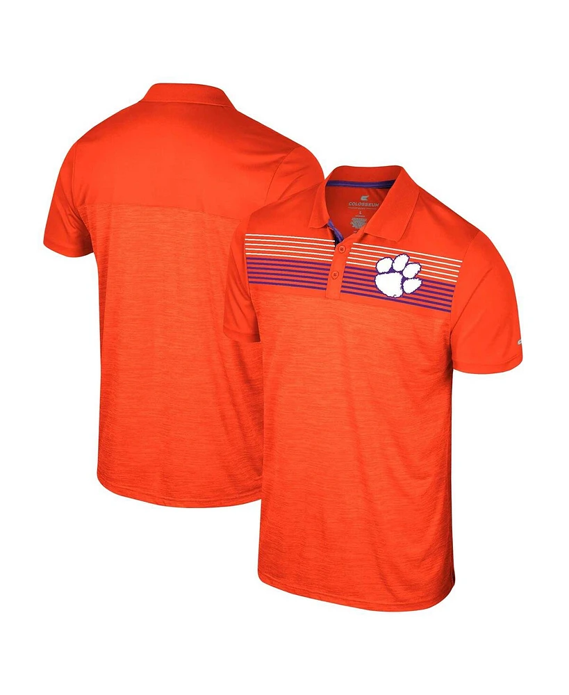 Colosseum Men's Orange Clemson Tigers Big Tall Langmore Polo