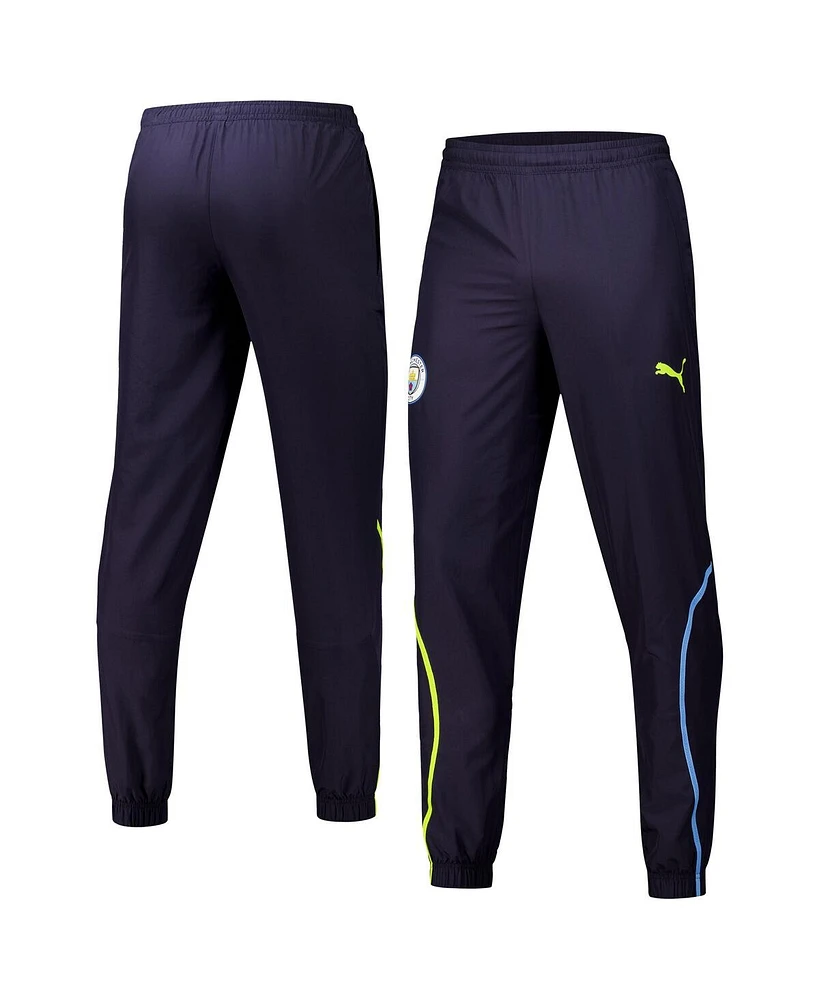 Puma Men's Navy Manchester City DryCELL 2024/25 Pre-Match Woven Pants