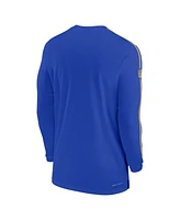 Nike Men's Royal Los Angeles Rams Sideline Coach Uv Performance Long Sleeve T-Shirt