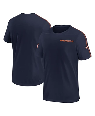 Nike Men's Navy Denver Broncos 2024 Sideline Coach Uv Performance T-Shirt