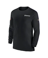 Nike Men's Minnesota Vikings Sideline Coach Uv Performance Long Sleeve T-Shirt