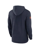 Nike Men's Navy Chicago Bears Sideline Hoodie Performance Long Sleeve T-Shirt