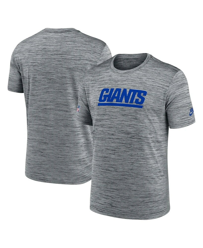 Nike Men's Gray New York Giants Velocity Alternate Logo Performance T-Shirt