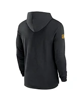 Nike Men's Black Pittsburgh Steelers Sideline Hoodie Performance Long Sleeve T-Shirt