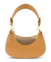 Gold Plated Hardware Grain Leather Hobo Bag