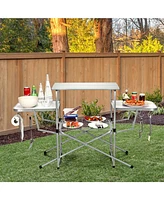 Vebreda Foldable Outdoor Bbq Table Grilling Stand