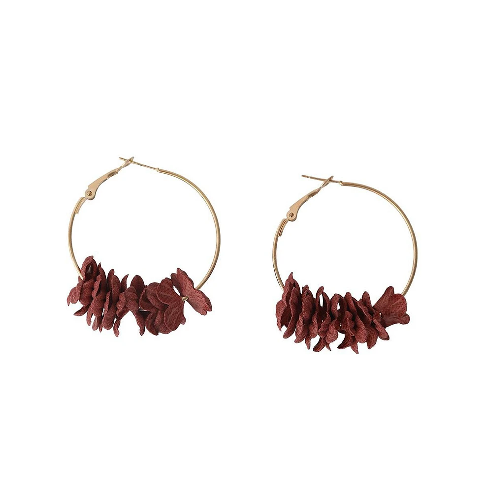 Sohi Women's Flora Hoop Earrings