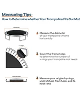 Yescom Trampoline Replacement Mat W/72V-Ring For 12" Trampoline Frame 5" Spring, Uv Resistant 8 Row Stitch Jumping Mat