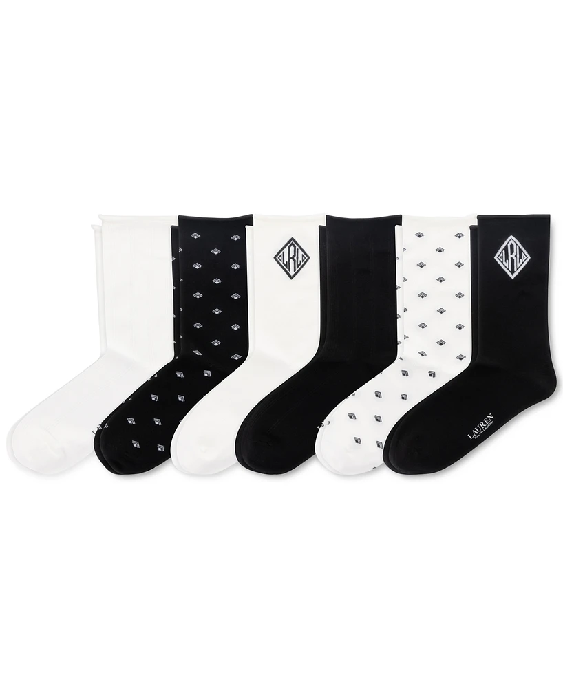 Lauren Ralph Lauren Women's 6-Pk. Deco Roll-Top Socks